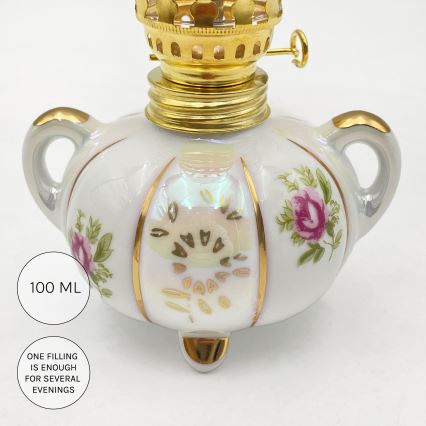 Brilagi - Petroleumlampe MERLIN weiß/gold