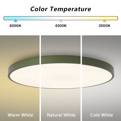 Brilagi - LED-Deckenleuchte POOL LED/100W/230V 3000/4000/6000K Ø 80 cm grün