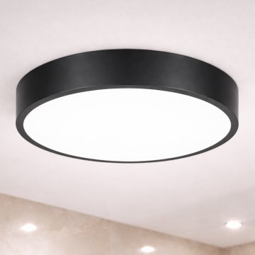 Brilagi - POOL LED Deckenleuchte für Badezimmer, 36W/230V, 3000/4000/5500K, Ø 40 cm, IP54, schwarz