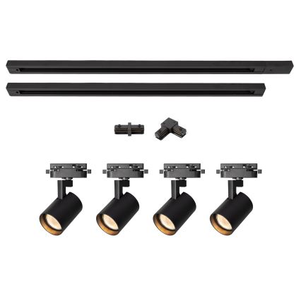 Brilagi - Schienenstrahler für das HUSKY-Schienensystem 4xGU10/10W/230V schwarz