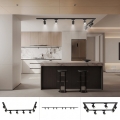 BRILAGI - Schienenstrahler für Schienensystem HUSKY 8xGU10/10W/230V 300 cm schwarz