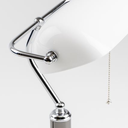 Brilagi - Schreibtischlampe BANK OFFICE 1xE27/60W/230V schwarz/silber/weiß