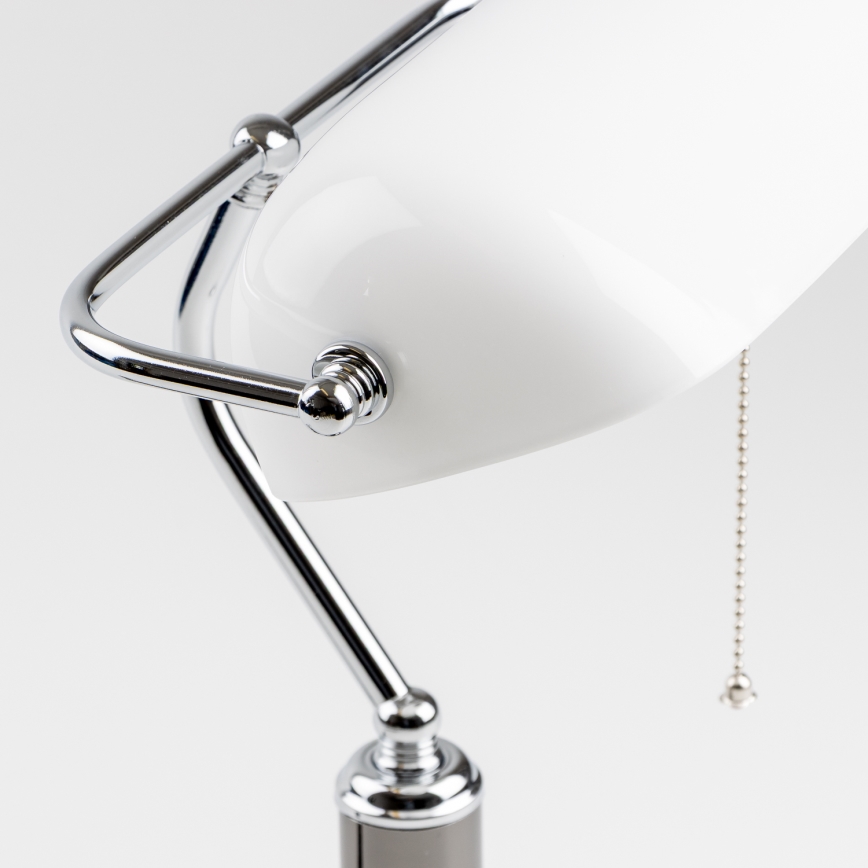 Brilagi - Schreibtischlampe BANK OFFICE 1xE27/60W/230V schwarz/silber/weiß