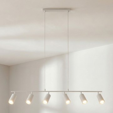 Brilagi - Seil-Pendelleuchte SELE 6xGU10/30W/230V weiß
