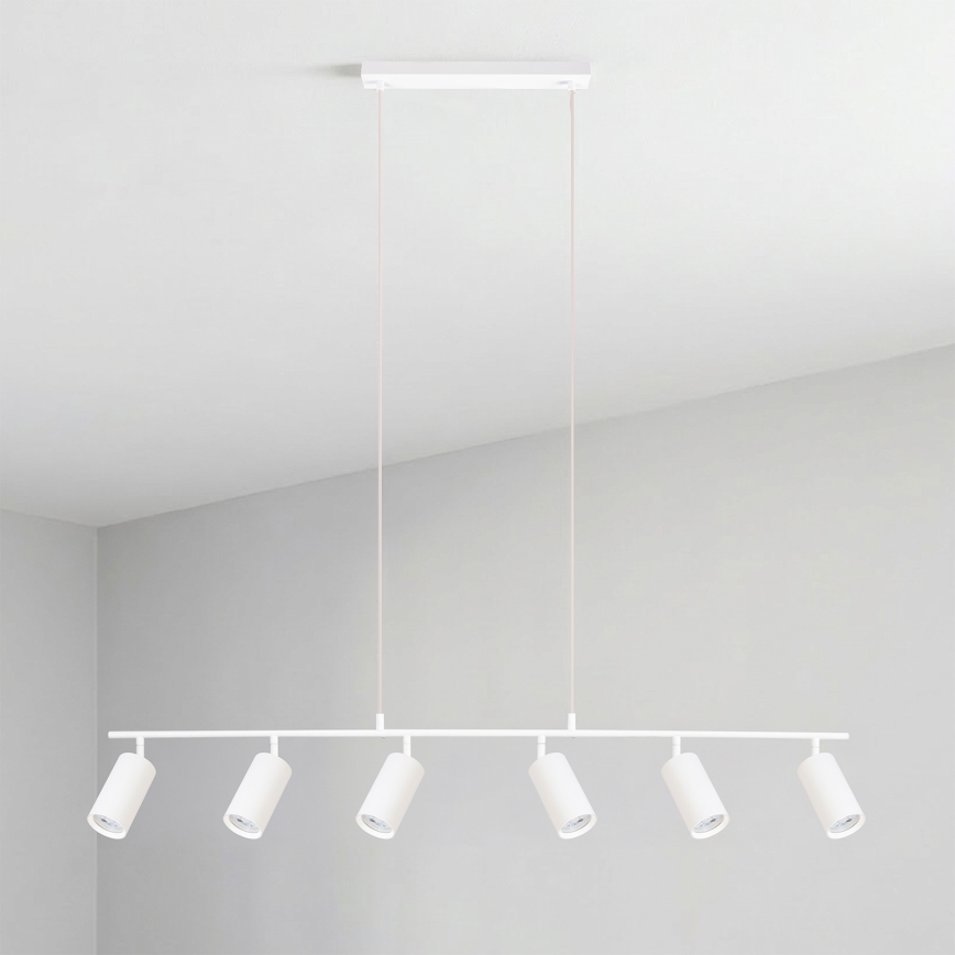 Brilagi - Seil-Pendelleuchte SELE 6xGU10/30W/230V weiß