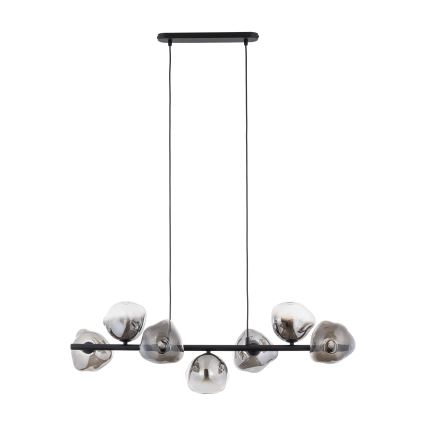 Brilagi - Seil-Pendelleuchte VULCANO 7xG9/8W/230V schwarz/rauchschwarz