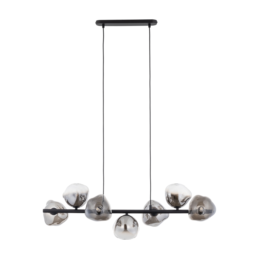 Brilagi - Seil-Pendelleuchte VULCANO 7xG9/8W/230V schwarz/rauchschwarz