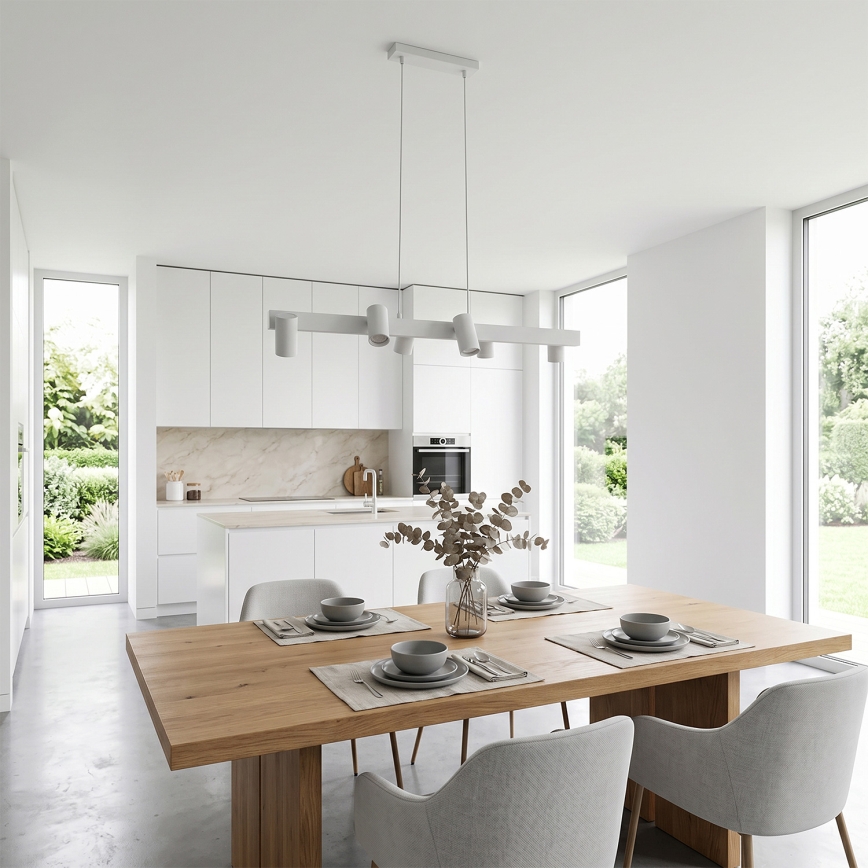 Brilagi - SELE Pendelleuchte mit Kabelaufhängung 6xGU10/30W/230V weiß