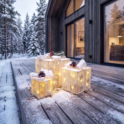 BRILAGI - SET 3x LED Weihnachtsdekoration für den Außenbereich LED/230V IP44 Geschenke