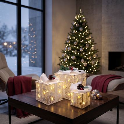 BRILAGI - SET 3x LED Weihnachtsdekoration für den Außenbereich LED/230V IP44 Geschenke