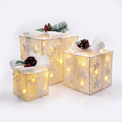 BRILAGI - SET 3x LED Weihnachtsdekoration für den Außenbereich LED/230V IP44 Geschenke