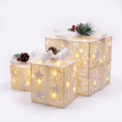 BRILAGI - SET 3x LED Weihnachtsdekoration für den Außenbereich LED/230V IP44 Geschenke