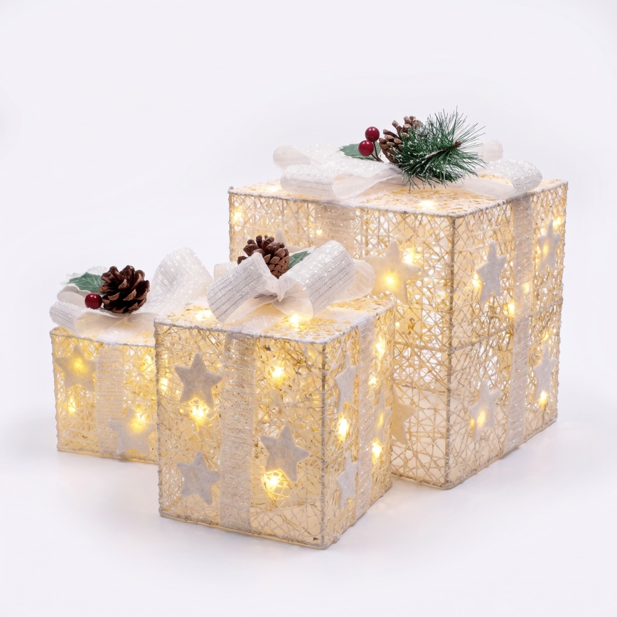 BRILAGI - SET 3x LED Weihnachtsdekoration für den Außenbereich LED/230V IP44 Geschenke
