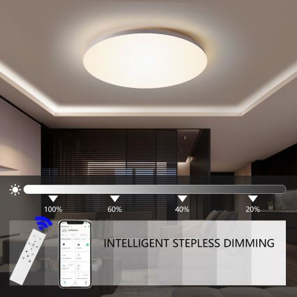 Brilagi - Dimmbare SMART-LED-Deckenleuchte 24W/230V Ø 38 cm 2700-6500K Wi-Fi Tuya + Fernbedienung