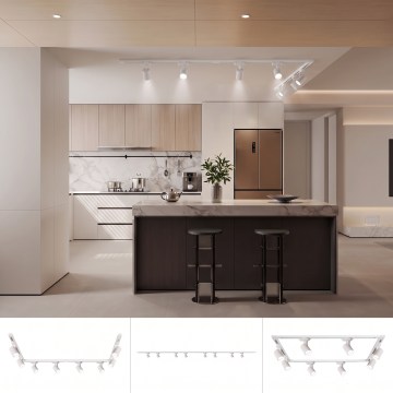 BRILAGI - Spot für Schienensystem HUSKY 8xGU10/10W/230V 300 cm weiß