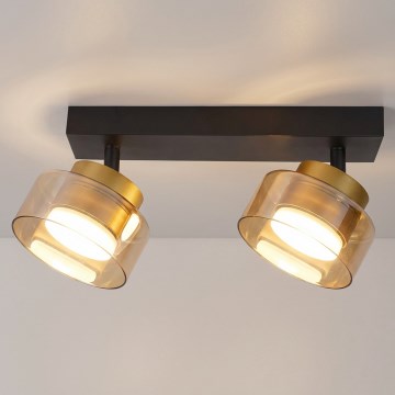 Brilagi - Spotleuchte AURA LUX 2xGX53/30W/230V schwarz/gold