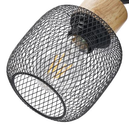 Brilagi - Spotleuchte BASKLITE 3xE27/15W/230V Holz/Schwarz