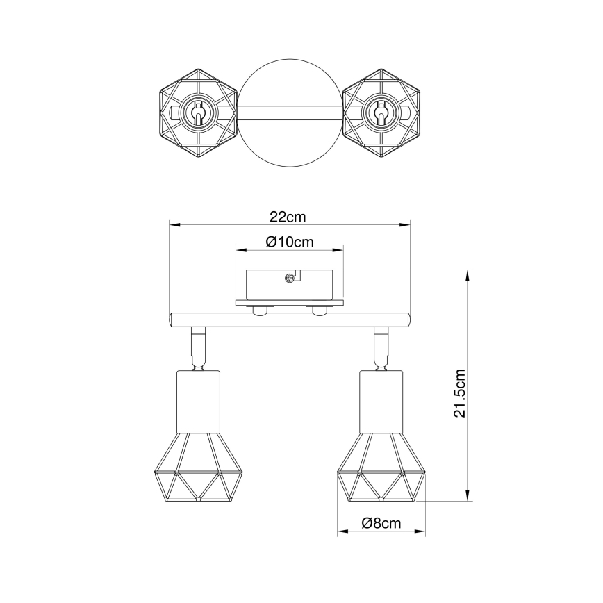 Brilagi - Spotleuchte CAGE 2xE14/40W/230V