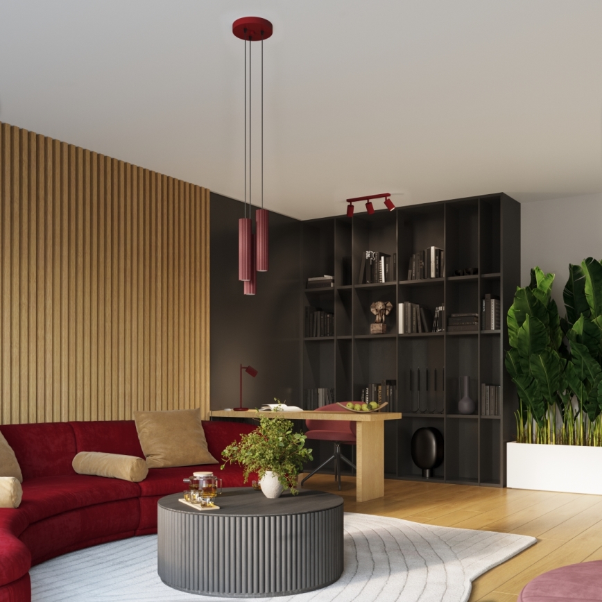 Brilagi - Spotleuchte CRESTO 2xGU10/10W/230V Burgunderrot