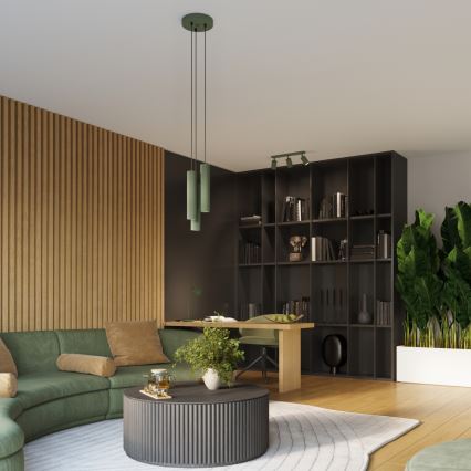 Brilagi - Spotleuchte CRESTO 3xGU10/10W/230V grün