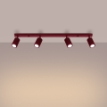 Brilagi - Spotleuchte CRESTO 4xGU10/10W/230V burgunderrot