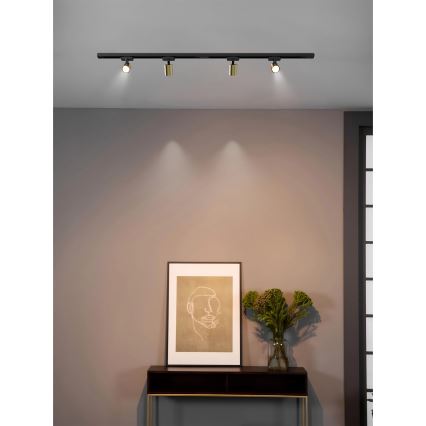Brilagi - Spotleuchte für Schienensystem HUSKY 4xGU10/10W/230V schwarz/gold