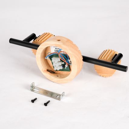 Brilagi - Spotleuchte HYGGE 2xE14/15W/230V Holz/rauchfarben