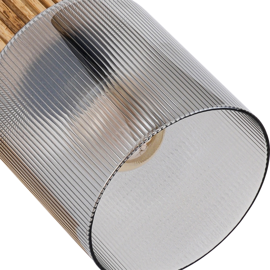 Brilagi - Spotleuchte HYGGE 2xE14/15W/230V Holz/Rauchglas