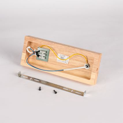 Brilagi - Spotleuchte HYGGE 2xE14/15W/230V Holz/Rauchglas