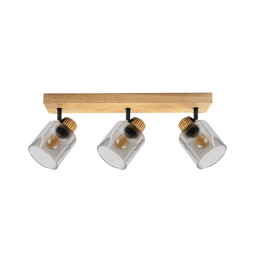 Brilagi - Spotleuchte HYGGE 3xE14/15W/230V Holz/rauchgrau