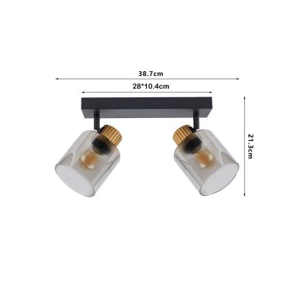 Brilagi - Spotleuchte HYGGE 3xE14/15W/230V schwarz/rauchfarben