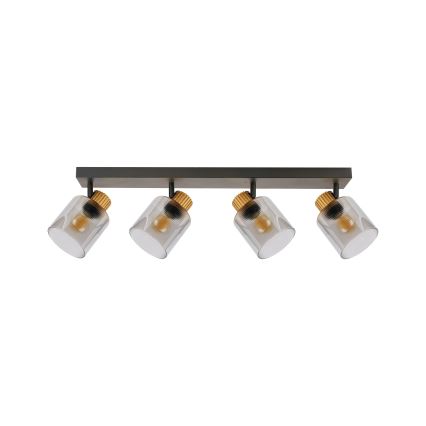 Brilagi - Spotleuchte HYGGE 4xE14/15W/230V schwarz/rauchfarben