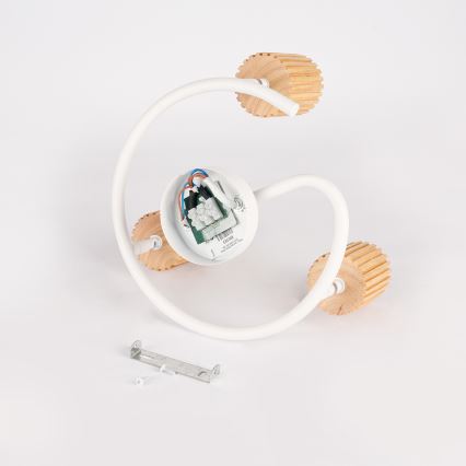 Brilagi - Spotleuchte MODERN WOOD 3xGU10/8W/230V Holz/Weiß