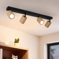 BRILAGI - Spotleuchte MODERN WOOD 4xGU10/8W/230V Holz/Schwarz