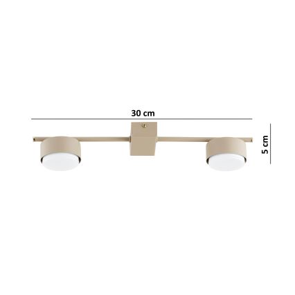 Brilagi - Spotleuchte MONO 2xGX53/12W/230V beige