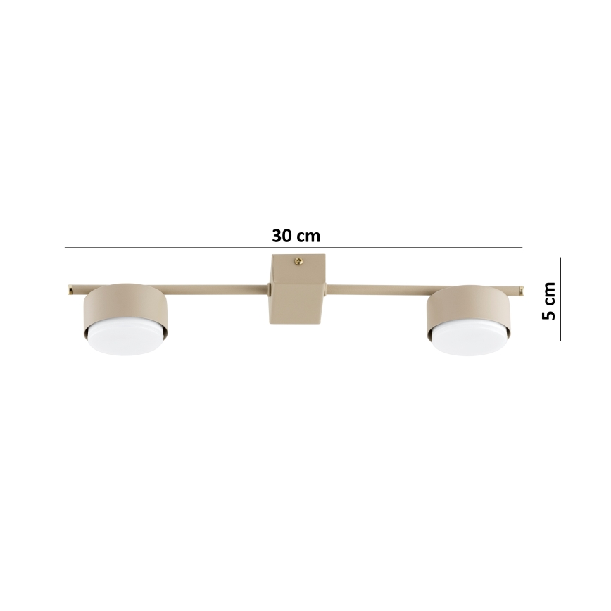 Brilagi - Spotleuchte MONO 2xGX53/12W/230V beige