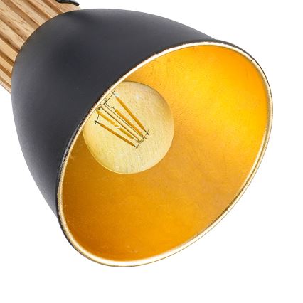 Brilagi - Spotleuchte ODENSE 2xE14/10W/230V Gummibaumholz/schwarz