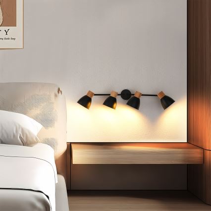 Brilagi - Spotleuchte ODENSE 4xE14/10W/230V Holz/Schwarz