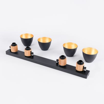 Brilagi - Spotleuchte ODENSE 4xE14/10W/230V Holz/Schwarz