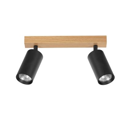 Brilagi - Spotleuchte SELE 2xGU10/30W/230V schwarz/Eiche-Dekor