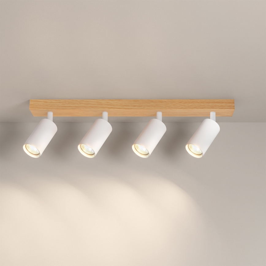 Brilagi - Spotleuchte SELE 4xGU10/30W/230V weiß/Eichedekor