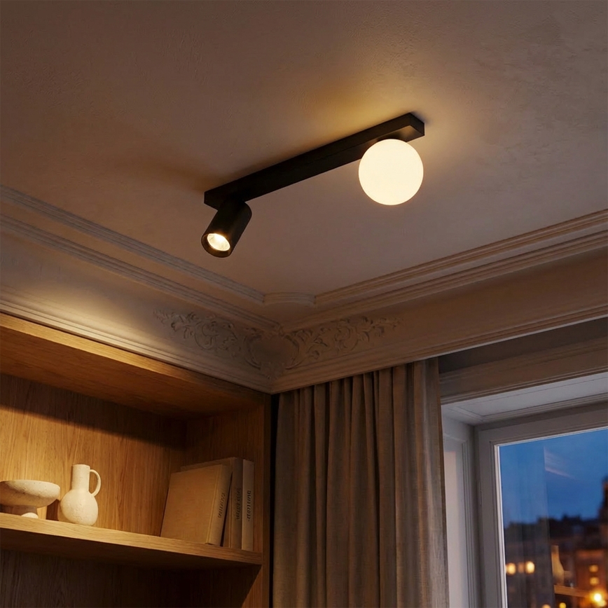 Brilagi - Spotleuchte SELE BALL 1xGU10/30W/230V + 1xG9/10W schwarz