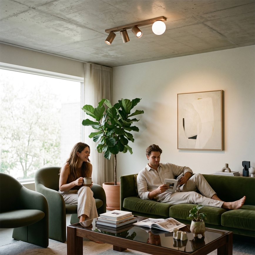 Brilagi - Spotleuchte SELE BALL 3xGU10/30W/230V + 1xG9/10W beige