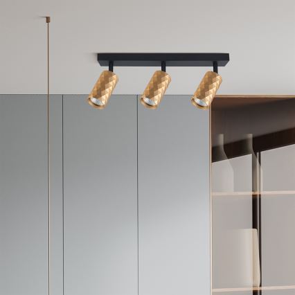 Brilagi - Spotleuchte SELE DIAMANT 3xGU10/30W/230V goldfarben