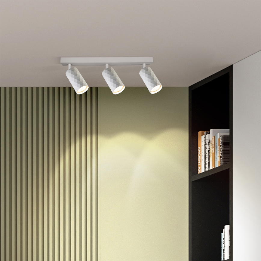 Brilagi - Spotleuchte SELE DIAMANT 3xGU10/30W/230V weiß