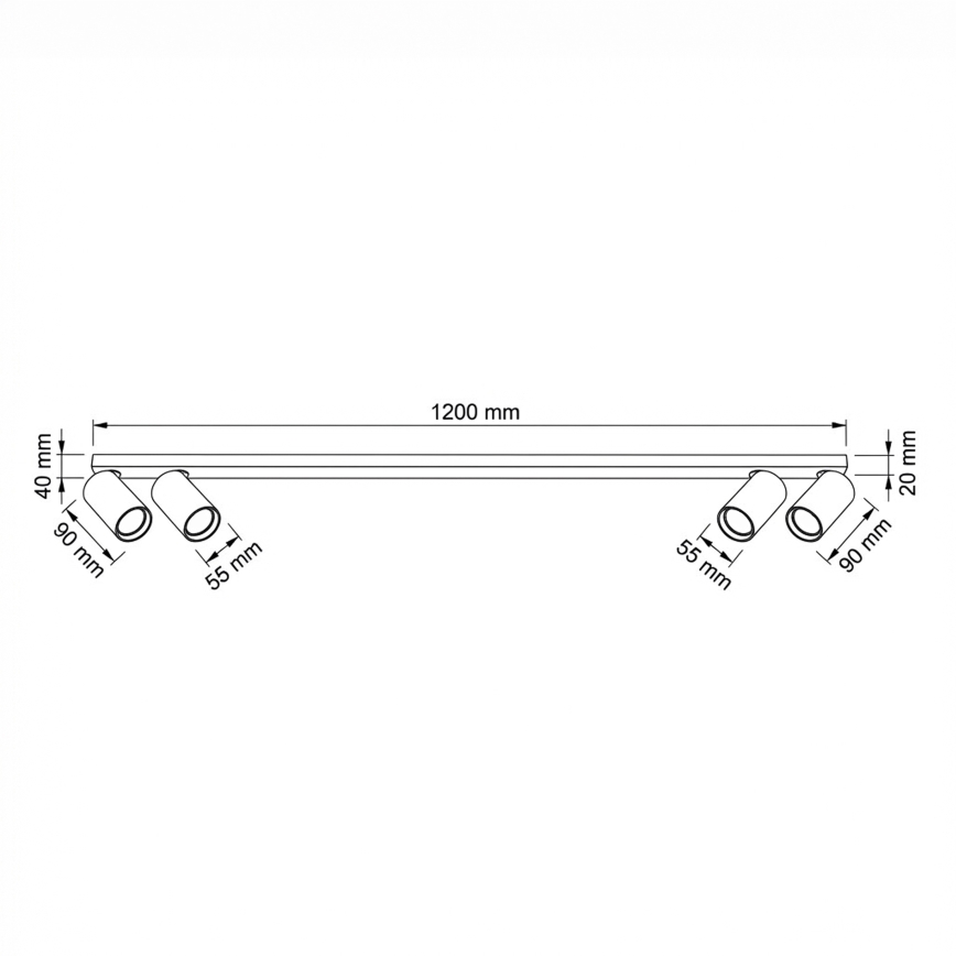 BRILAGI - Spotleuchte SELE LONG 4xGU10/30W/230V weiß