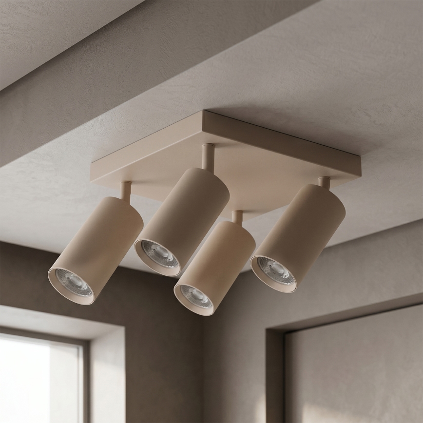 Brilagi - Spotleuchte SELE SQUARE 4xGU10/30W/230V beige