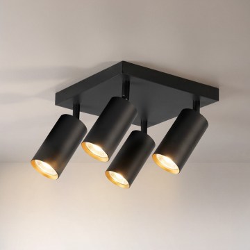 Brilagi - Spotleuchte SELE SQUARE 4xGU10/30W/230V schwarz/gold