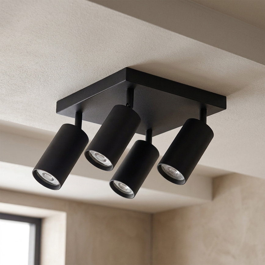 Brilagi - Spotleuchte SELE SQUARE 4xGU10/30W/230V schwarz