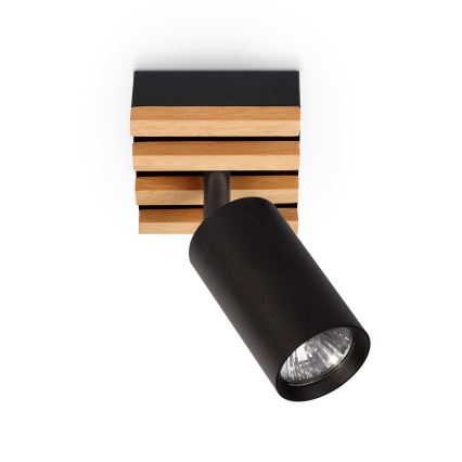 Brilagi - Spotleuchte SELE WOOD ACOUSTIC 1xGU10/30W/230V schwarz/Holz